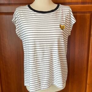 SPRZ NY Keith Haring x Uniqlo Women's Striped Heart Tee, size Med